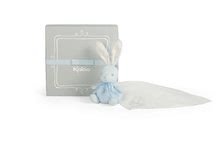Igračke za grljenje i spavanje - Plišani zeko za maženje Perle Kaloodoo s nježnom krpicom 40 cm u poklon kutiji plavi-bijeli_1