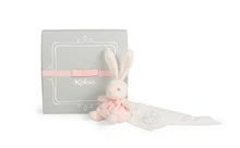 Igrače za crkljanje in uspavanje - Plišasti zajček za crkljanje Perle Kaloo oo Kaloo s prijetno krpico 40 cm v darilni embalaži rožnato-bel_1