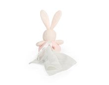 Hračky na maznanie a usínanie - Plyšový zajačik na maznanie Perle Kaloo oo Kaloo s jemnou handričkou 40 cm v darčekovom balení ružovo-biely_0