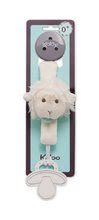 Dodatki za dude - Sponka za dudo Les Amis Kaloo 22 cm s plišasto ovčko iz nežnega mehkega pliša za najmlajše krem-bela_0