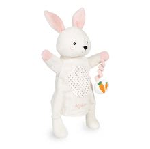 Lutke za najmlajše - Plišasti zajček lutkovno gledališče Robin Rabbit Kachoo Kaloo z obeskom korenje 30 cm za najmlajše od 0 mes_0