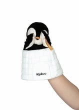 Kesztyűbábok - Plüss pingvin kesztyűbáb Gabin Penguin Kachoo Kaloo meglepetés az igluban 25 cm legkisebbeknek 0 hó-tól_0