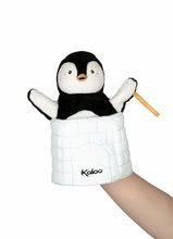 Lutke za najmlađe - Plišani pingvin za kazalište lutaka Gabin Penguin Kachoo Kaloo iznenađenje u igluu 25 cm za najmlađe od 0 mjeseci_1