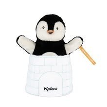 Pupazzi per i più piccoli - Pinguino di peluche teatro delle marionette Gabin Penguin Kachoo Kaloo sorpresa in igloo 25 cm per i più piccoli dai 0 mesi_4