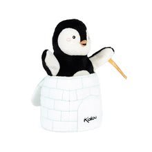 Kesztyűbábok - Plüss pingvin kesztyűbáb Gabin Penguin Kachoo Kaloo meglepetés az igluban 25 cm legkisebbeknek 0 hó-tól_5