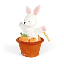 Lutke za najmlađe - Plišani zečić za kazalište lutaka Robin Rabbit Kachoo Kaloo iznenađenje u lončanici 25 cm za najmlađe od 0 mjeseci_3