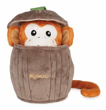 Loutky pro nejmenší - Plyšová opička loutkové divadlo Jack Monkey Kachoo Kaloo překvapení v kokosovém ořechu 25 cm pro nejmenší od 0 měsíců_2