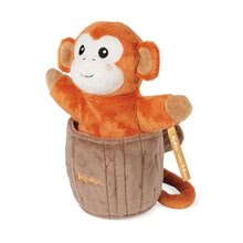 Lutke za najmlajše - Plišasta opica lutkovno gledališče Jack Monkey Kachoo Kaloo presenečenje v kokosovem orehu 25 cm za najmlajše od 0 mes_4