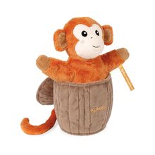 Bábky pre najmenších - Plyšová opička bábkové divadlo Jack Monkey Kachoo Kaloo prekvapenie v kokosovom orechu 25 cm pre najmenších od 0 mes_5