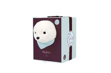 Jucării de pluș și textile - Focă de pluș Seal Les Amis Kaloo albă cu eșarfă 19 cm din pluș moale în cutie cadou de la 0 luni_5