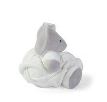 Za dojenčke - Plišasti zajček z ropotuljico Plume Chubby Kaloo 30 cm v darilni embalaži za najmlajše sivo-krem od 0 mes_1