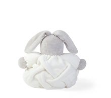 Za dojenčke - Plišasti zajček z ropotuljico Plume Chubby Kaloo 30 cm v darilni embalaži za najmlajše sivo-krem od 0 mes_2