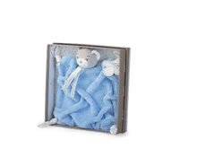 Alvókendők DouDou - Plüss maci babusgatáshoz Plume Doudou Kaloo 20 cm ajándékcsomagolásban legkisebbeknek szürke-kék_1