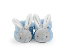 Igračke za bebe - Plišane papuče u obliku zečića Plume Lapinou Kaloo plave od glatkoga pliša, za najmlađe od 0 mjeseci_0