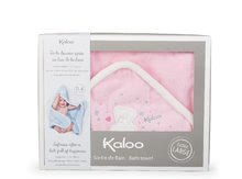 Babatörölközők - Fürdőlepedő csecsemőknek macival Plume Kaloo kapucnival rózsaszín_2