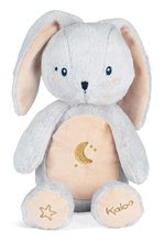 Plyšové zajace - Plyšový zajačik nočné svetlo My Rabbit Nightlight Home Kaloo šedo-krémový 22 cm so svetlom z jemnej plyše od 3 mes_0