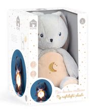 Plišasti zajčki - Plišasti zajček z nočno lučko My Rabbit Nightlight Home Kaloo sivo-krem 22 cm iz nežnega pliša z nočno lučko od 3 mes_1