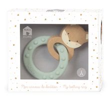 Pro miminka - Kousátko s dřevěnou liškou My Fox Teething Ring Home Kaloo se silikonovým kroužkem 14 cm od 0 měsíců_3