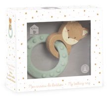 Pre bábätká - Hryzátko s drevenou líškou My Fox Teething Ring Home Kaloo so silikónovým krúžkom 14 cm od 0 mes_0