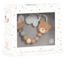 Pentru bebeluși - Lănțișor pentru suzetă din lemn cu ursuleț My Bear Soother Holder Home Kaloo cu biluțe colorate 26 cm de la 0 luni_2