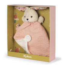 Jucării de alint și de adormit - Iepuraș textil pentru alint Coquelicot Rabbit Poppy Doudou K'doux Kaloo roz 20 cm din material moale de la 0 luni_0