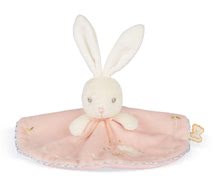 Zabawki do przytulania i zasypiania - Pluszowy zajączek do głaskania Round Doudou Rabbit Pink Perle Kaloo różowy 20 cm z delikatnego miękkiego materiału od 0 miesięcy_0
