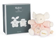 Animaux en peluche - Souris en peluche Chubby Mouse Pink Perle Kaloo Rose 18 cm en matériau doux et fin de 0 mois_1