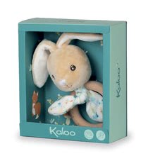 Za dojenčke - Grizalo zajec z lesenim obročkom Justin Rabbit Teether Fripons Kaloo z ropotuljico iz nežnega materiala v darilni embalaži od 0 mes_2