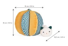 Igračke za krevetić - Plišana loptica s mačkom za razvoj bebine fine motorike Hand-grip Ball Stimuli Kaloo žuta 15 cm od 0 mjes_3