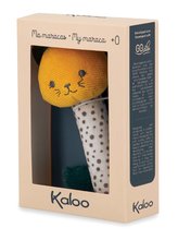 Zornăitoare si jucării dentiție - Zornăitoare de pluș pisicuță Maracas pentru dezvoltarea simțurilor bebelușului Kaloo galbenă 14 cm de la 0 luni_0