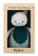 Hračky na maznanie a usínanie - Plyšová mačička pre rozvoj zmyslov bábätka Cat Tumbler Stimuli Kaloo zelená 16,5 cm od 0 mes_1