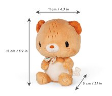 Oursons en peluche - Ourson en peluche Choo Teddy Bear Kaloo 15 cm de peluche douce marron de 0 mois_3
