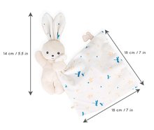 Igrače za crkljanje in uspavanje - Plišasti zajček ninica Rabbit Carré Doudou Kaloo bel 14 cm iz nežnega materiala v darilni embalaži od 0 mes_0