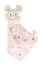 Jucării de alint și de adormit - Șoricel de pluș pentru îmbrățișat Mouse Carré Doudou Kaloo roz 14 cm din material moale în ambalaj cadou de la 0 luni_1