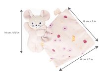 Alvókendők DouDou - Plüss egér dédelgetéshez Mouse Carré Doudou Kaloo rózsaszín 14 cm puha alapanyagból ajándékcsomagolásban 0 hó-tól_3