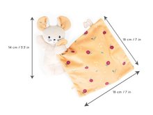 Hračky na maznanie a usínanie - Plyšová myška na maznanie Mouse Carré Doudou Kaloo krémová 14 cm z jemného materiálu v darčekovom balení od 0 mes_3