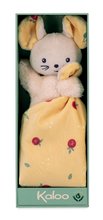Igračke za grljenje i spavanje - Plyšová myška na maznanie Mouse Carré Doudou Kaloo krémová 14 cm z jemného materiálu v darčekovom balení od 0 mes K972003_0