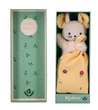 Jucării de alint și de adormit - Șoricel de pluș pentru îmbrățișat Mouse Carré Doudou Kaloo crem 14 cm din material moale în ambalaj cadou de la 0 luni_0