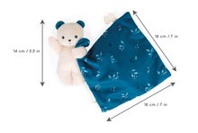 Hračky na maznanie a usínanie -  NA PREKLAD - Oso de peluche Bear Carré Doudou Kaloo para acariciar Azul 14 cm de material suave en un paquete de regalo desde 0 meses_3