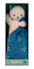 Giocattoli per coccolarsi e addormentarsi - Orsacchiotto in peluche da coccolare Bear Carré Doudou Kaloo blu 14 cm in materiale fine in confezione regalo da 0 mesi_0