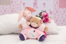 Hračky na mazlení DouDou - Plyšový medvídek loutkové divadlo Petite Rose-Doudou Pretty Bear Kaloo s kousátkem 20 cm v dárkovém balení pro nejmenší_2