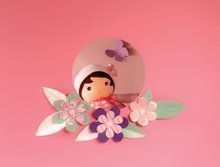Punčke iz cunj - Punčka za dojenčke Rose K Doll XXL Tendresse Kaloo iz nežnega materiala 80 cm v rožnati črtasti oblekici od 0 mes_1