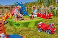 Rutschen mit Sandkasten - Set Rutsche Toboggan KS mit Wasser Smoby und Sandkasten mit Deckel mit einem Segel mit Tintenfisch und  Wasserdüse_14