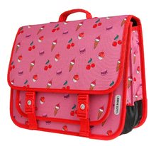 Serviete școlare - Servietă școlară Schoolbag Paris Large Cherry Pop Jack Piers aspect ergonomic de lux de la 6 ani 38*31*13 cm_1
