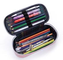 Penare școlare - Penar școlar Pencil Box Cherry Pompon Jeune Premier design ergonomic de lux 22*7 cm_0