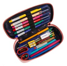 Penare școlare - Penar școlar Pencil Box Cherry Pink Jeune Premier design ergonomic de lux 22*7 cm_0