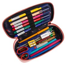 Penare școlare - Penar școlar Pencil Box Cherry Pompon Jeune Premier design ergonomic de lux 22*7 cm_0