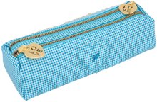 Školské peračníky - Školský peračník Pencil Case Double Vichy Love Blue Jeune Premier ergonomický luxusné prevedenie 22*6 cm_0