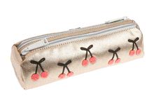 Peresnice - Šolska peresnica Pencil Case Double Cherry Pompon Jeune Premier ergonomska luksuzni dizajn 22*6 cm_1