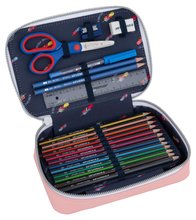 Penare școlare - Penar școlar Pencil Box Filled Cherry Pompon Jeune Premier design ergonomic de lux 20*7 cm_1